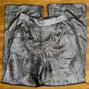 Silver flare pants